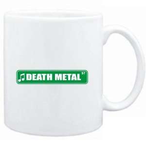  Mug White  Death Metal STREET SIGN  Music Sports 