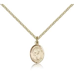 Gold Filled St. Saint Philomena Medal Pendant 1/2 x 1/4 Inches 9077GF 