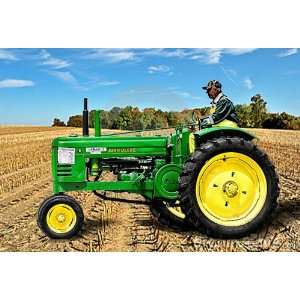   Deere Tractor in Field Counted Cross Stitch Kit Arts, Crafts & Sewing