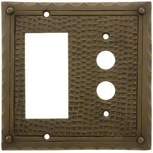Decorative Faceplates in Bungalow Style Push Button / GFI Combination 