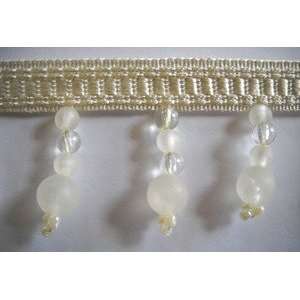 Oyster Sea Glass Beaded Fringe 1.75 Inch BTY Health 