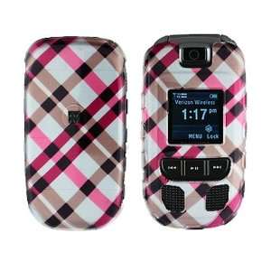 Samsung Convoy U640 Cell Phone Hot Pink Plaid Design Protective Case 