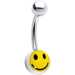  Stainless Steel Smile for Me Logo Belly Ring Jewelry