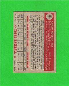1952 Topps #398 Hal Rice St. Louis Cardinals vintage baseball CENTERED 
