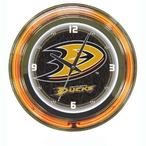  NHL Anaheim Ducks Neon Clock   14 inch Diameter (fls 