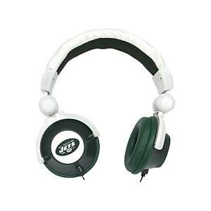    New York Jets Green White DJ Over Ear Headphones