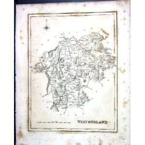   Antique Map C1850 Westmorland England Kendal Appleby