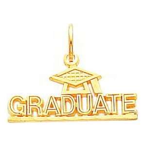  14K Gold Graduate & Cap Charm Jewelry