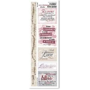 Love & Romance Quote Fabric Stickers 