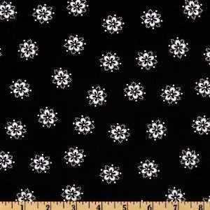   Flower Black/White Fabric By The Yard Arts, Crafts & Sewing