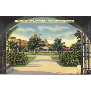 1940s Vintage Postcard Riverside Military Academy at Hollywood by the 