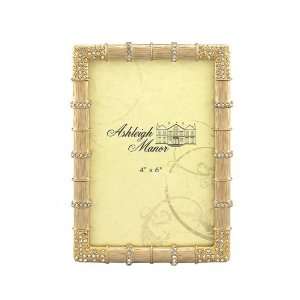 Ashleigh Manor 4 by 6 Inch Tiffany Frame, Gold