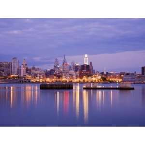 Philadelphia Skyline and Delaware River, Philadelphia, Pennsylvania 