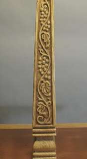 Romweber Hand Carved Viking Oak Lamp & Table Combination c. 1970 
