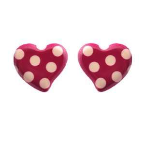  [Aznavour] Lovely & Cute Roly Poly Heart Earring / Wine 