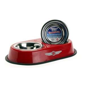  Ethical   Spot Retro Deluxe Double Diner Dog Bowl (Red 