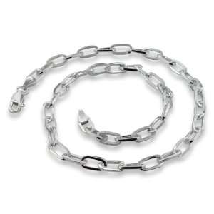  Sterling Silver Italian 24 Figaro Cable Chain Necklace 5 