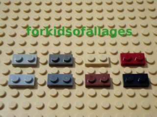 50x Lego 1x2 1 x 2 Flat Plates U PICK THE COLOR  