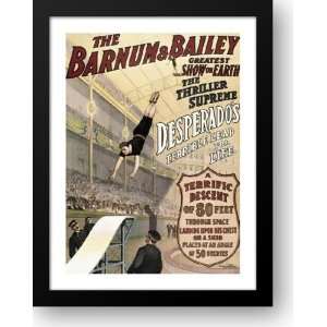  Barnum & Bailey   Desperados Terrible Leap 30x38 Framed 