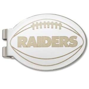   Raiders Silver Plated Laser Engraved Money Clip