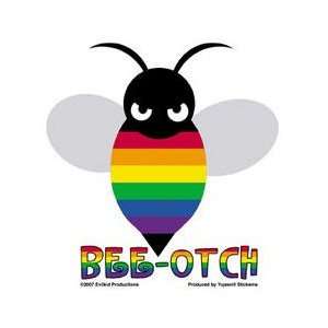  Evilkid   Bee Otch Rainbow Pride Bumblebee   Sticker 