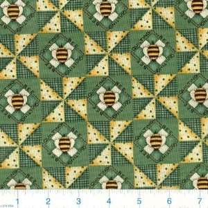  45 Wide Creative Women Quilting Bee Green Fabric By The 