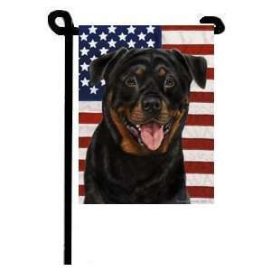  Rottweiler USA Patriotic Garden Flag 