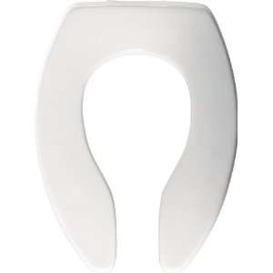 Bemis 3155CT000 White Elongated Open Front Toilet Seat Without Cover 
