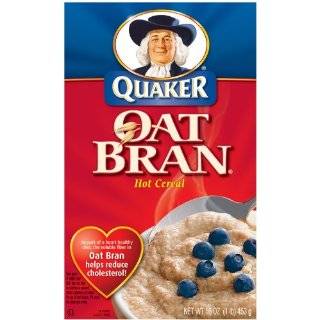 Quaker Hot Oat Bran Hot Cereal, 16 Ounce Boxes (Pack of 6) by Quaker