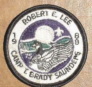 Robert E. Lee Council Camp T. Brady Saunders 1988 Patch  