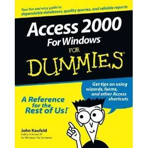  Access 2000 For Windows For Dummies (For Dummies (Computer 