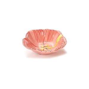  Clay Art Pink Hibiscus Dip Bowl