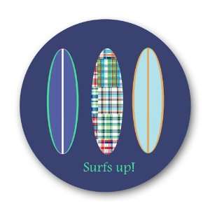 Preppy Plates Blue Surfer / Surfs Up 10 Melamine Plates  