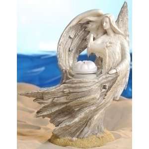   of 2 Driftwood Angel With Votive Holder Figures 10