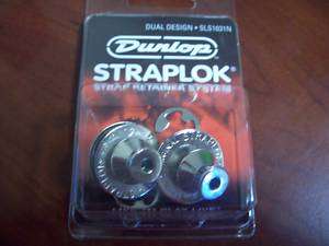 NEW   Dunlop Dual Design Strap Lock System (2)   NICKEL  