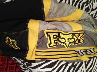 King Ricky Fox Racing 360* motorcross riding pants size 28 yellow 