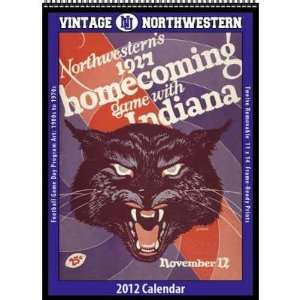  Vintage Northwestern Football 2012 Wall Calendar