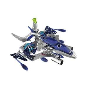 Space Chaos SILVER FORCE DRONE cool kids spaceship toy transforming erector set 