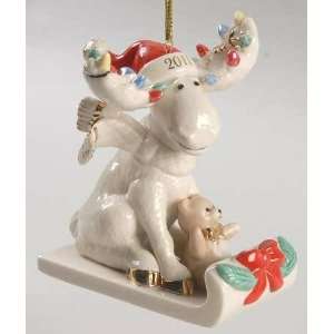  Lenox China Annual Moose Ornaments with Box, Collectible 