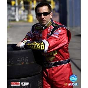  Greg Biffle portrait leaning on a stack of tires   Poster 