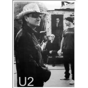  U2 Bono Straw Hat the Edge B&w 26x36 Poster