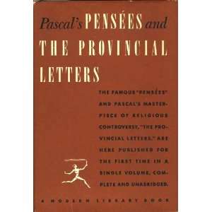   The Provincial Letters (Modern Library, 164.3) Blaise Pascal Books