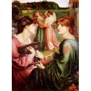    8 x 6 Mounted Print Rossetti The Bower Meadow
