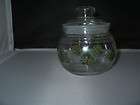 Glass Round Jar/Christmas Tree Design/Lid