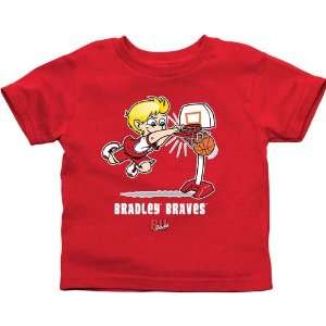  Bradley Braves Toddler Boys Basketball T Shirt   Red 