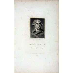    1823 ANTIQUE PORTRAIT CHARLES JAMES FOX BRAGG PRINT