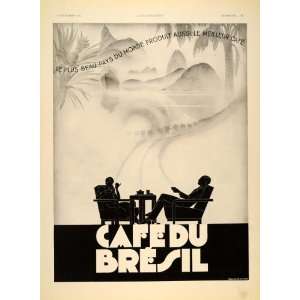   du Brasil Coffee Brazil Art Deco   Original Print Ad