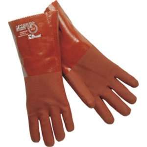 Safety Gloves   Red Premium PVC, Non Slip Finish, Jersey Lined (Lot of 
