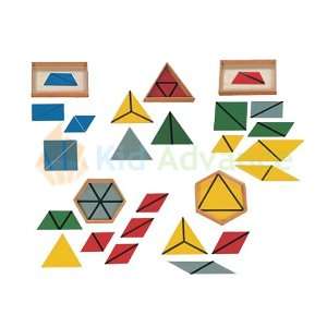  Kid Advance Montessori Constructive Triangles With 5 Boxes 