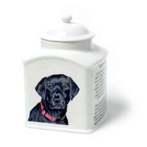  Black Labrador Retriever Dog Van Vliet Porcelain Memorial 